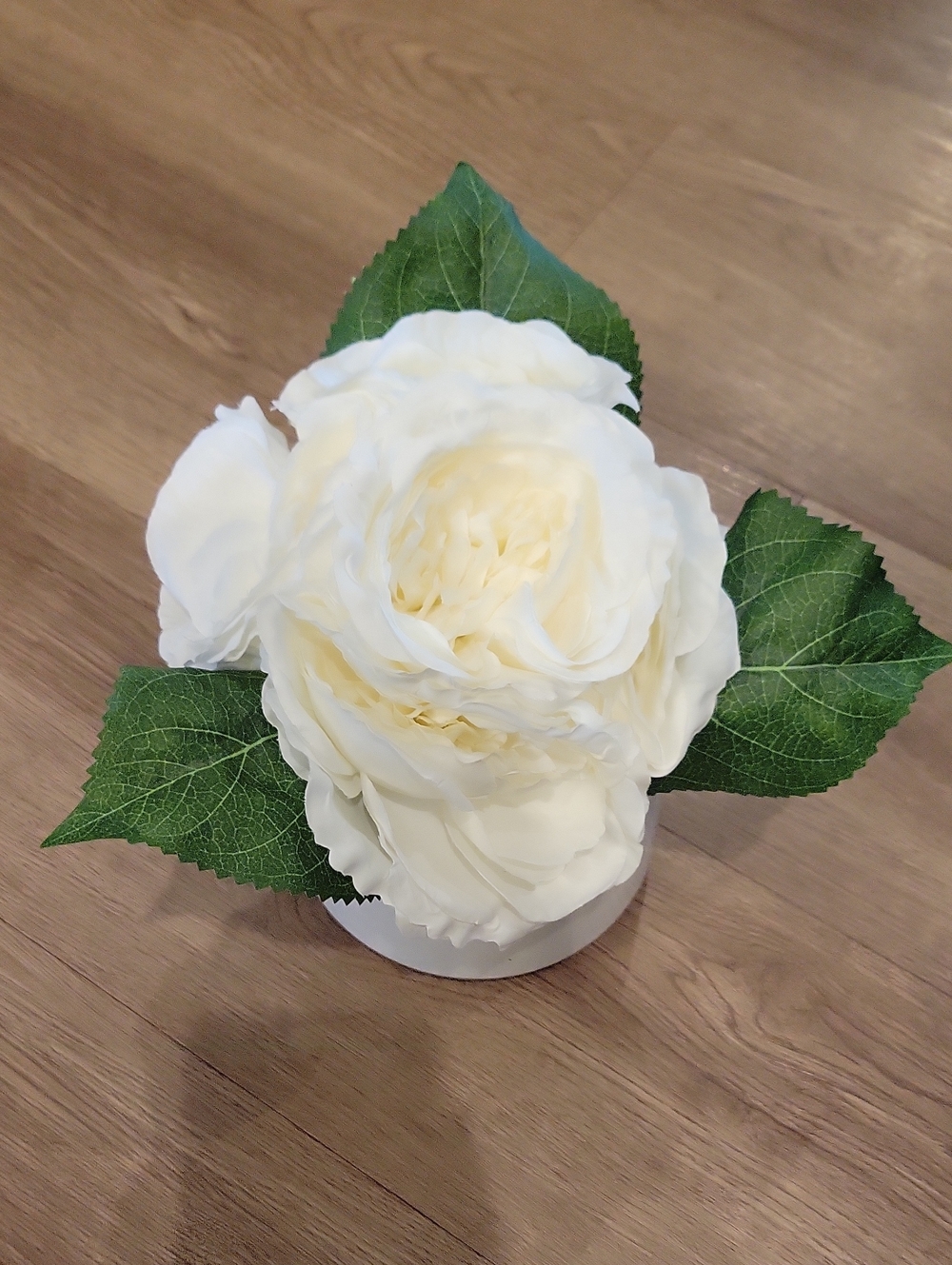 Large White Rose Faux Arrangement